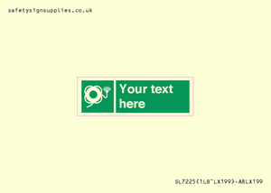 SL7225: Custom sign safe condition Lifebuoy with line and light