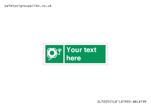 SL7225: Custom sign safe condition Lifebuoy with line and light