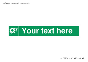 SL7225: Custom sign safe condition Lifebuoy with line and light