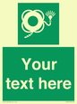 SL7225: Custom sign safe condition Lifebuoy with line and light