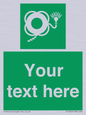 SL7225: Custom sign safe condition Lifebuoy with line and light