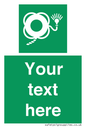 SL7225: Custom sign safe condition Lifebuoy with line and light