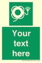 SL7225: Custom sign safe condition Lifebuoy with line and light