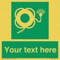 SL7225: Custom sign safe condition Lifebuoy with line and light