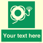 SL7225: Custom sign safe condition Lifebuoy with line and light