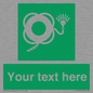 SL7225: Custom sign safe condition Lifebuoy with line and light