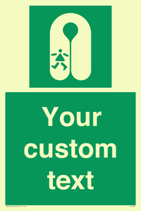SL7227: Custom sign safe condition Child's lifejacket