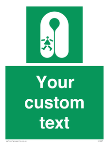 SL7227: Custom sign safe condition Child's lifejacket