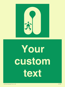 SL7227: Custom sign safe condition Child's lifejacket