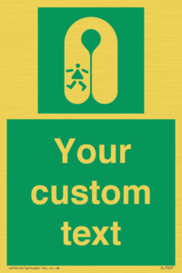 SL7227: Custom sign safe condition Child's lifejacket