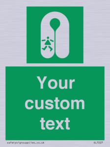 SL7227: Custom sign safe condition Child's lifejacket