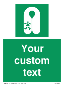 SL7227: Custom sign safe condition Child's lifejacket