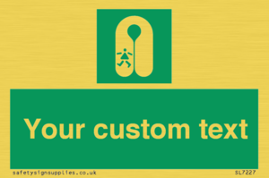 SL7227: Custom sign safe condition Child's lifejacket