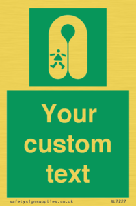 SL7227: Custom sign safe condition Child's lifejacket