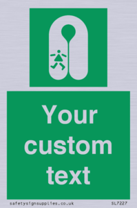 SL7227: Custom sign safe condition Child's lifejacket