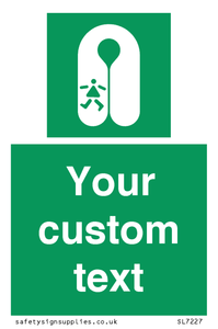SL7227: Custom sign safe condition Child's lifejacket