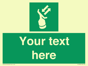 SL7229: Custom sign safe condition Search and rescue transponder