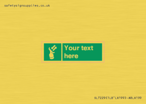 SL7229: Custom sign safe condition Search and rescue transponder