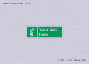 SL7229: Custom sign safe condition Search and rescue transponder