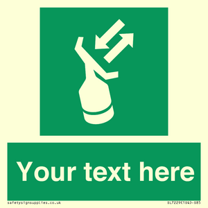 SL7229: Custom sign safe condition Search and rescue transponder