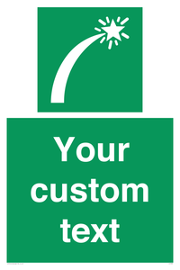 SL7230: Custom sign safe condition Survival craft distress signal