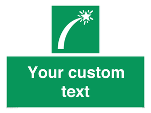 SL7230: Custom sign safe condition Survival craft distress signal