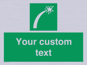 SL7230: Custom sign safe condition Survival craft distress signal