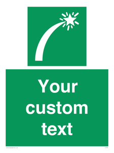 SL7230: Custom sign safe condition Survival craft distress signal