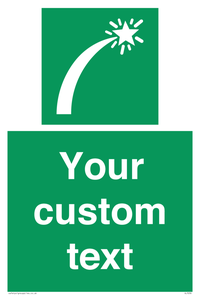 SL7230: Custom sign safe condition Survival craft distress signal