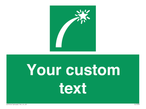 SL7230: Custom sign safe condition Survival craft distress signal