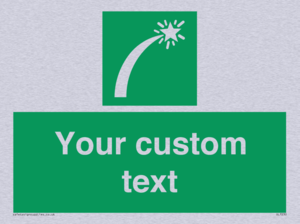 SL7230: Custom sign safe condition Survival craft distress signal