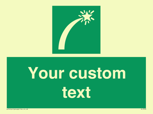 SL7230: Custom sign safe condition Survival craft distress signal