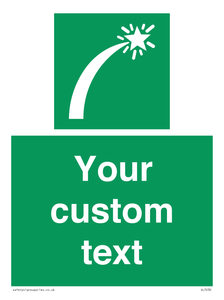 SL7230: Custom sign safe condition Survival craft distress signal