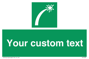 SL7230: Custom sign safe condition Survival craft distress signal