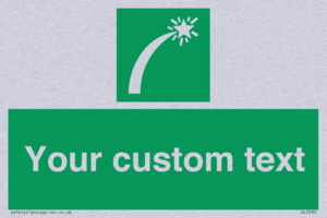 SL7230: Custom sign safe condition Survival craft distress signal