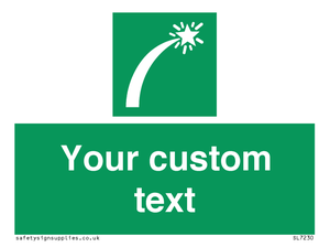 SL7230: Custom sign safe condition Survival craft distress signal