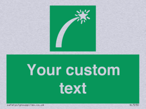 SL7230: Custom sign safe condition Survival craft distress signal