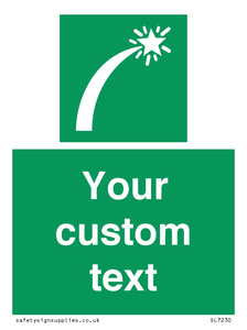 SL7230: Custom sign safe condition Survival craft distress signal