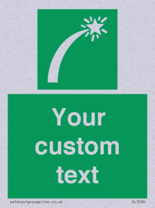 SL7230: Custom sign safe condition Survival craft distress signal