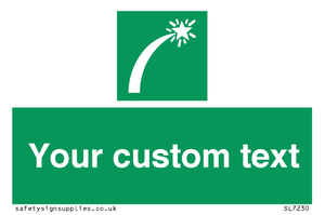 SL7230: Custom sign safe condition Survival craft distress signal