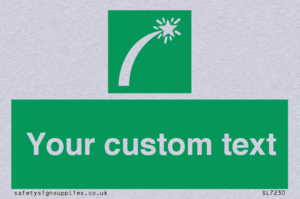 SL7230: Custom sign safe condition Survival craft distress signal