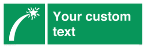 SL7230: Custom sign safe condition Survival craft distress signal