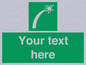 SL7230: Custom sign safe condition Survival craft distress signal