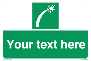 SL7230: Custom sign safe condition Survival craft distress signal