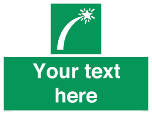 SL7230: Custom sign safe condition Survival craft distress signal