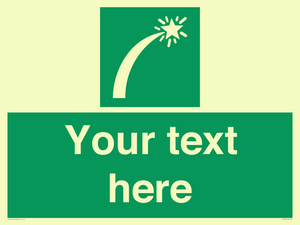 SL7230: Custom sign safe condition Survival craft distress signal