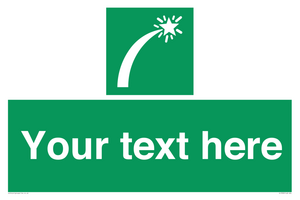 SL7230: Custom sign safe condition Survival craft distress signal