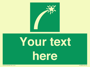 SL7230: Custom sign safe condition Survival craft distress signal