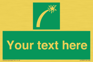 SL7230: Custom sign safe condition Survival craft distress signal