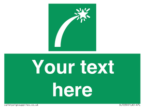 SL7230: Custom sign safe condition Survival craft distress signal